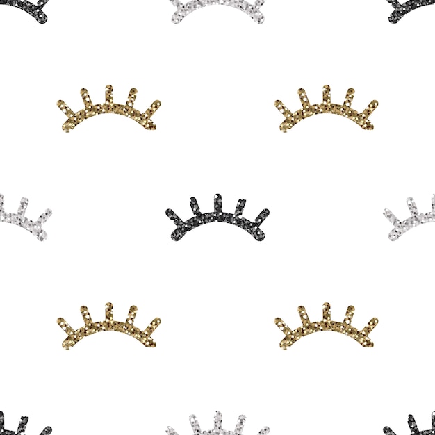 Elegant Sparkling Crown Motifs in Seamless Pattern | Jiffy Designs