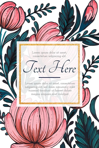 Vibrant Floral Frame with Customizable Text | Jiffy Designs