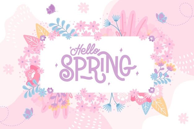 Vibrant Spring Floral Design with Greeting Text | Jiffy Designs
