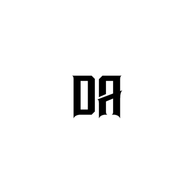 Bold and Striking 'DA' Monogram Design | Jiffy Designs