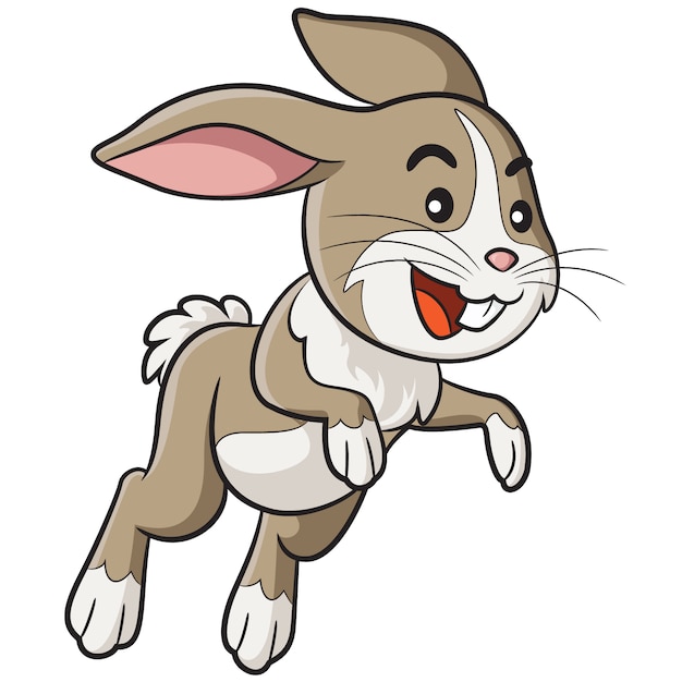 Playful Brown Bunny Rabbit Cartoon Character Illustration | Jiffy Designs