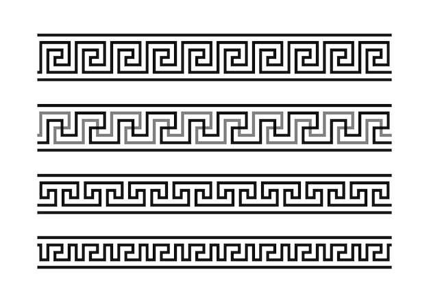 Timeless Greek Key Patterns in Elegant Black and White | Jiffy Designs