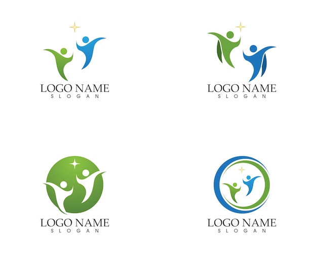 Vibrant Figures in Motion: Dynamic Community Logo Design | Jiffy Designs
