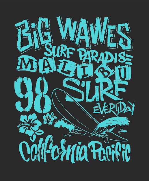 Vibrant Surf-Inspired Typography and Graphic Design | Jiffy Designs