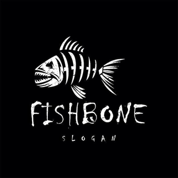 Striking Fishbone Silhouette with Bold Slogan | Jiffy Designs
