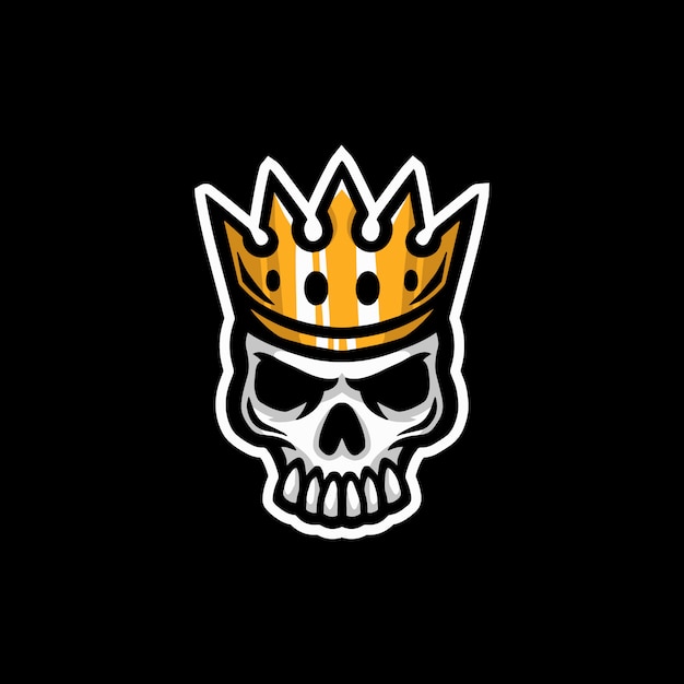 Regal Skull Icon with Golden Crown | Jiffy Designs
