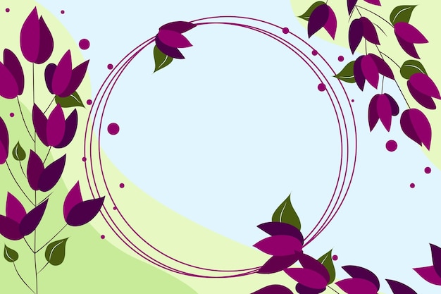 Elegant Floral Frame with Vibrant Purple Blooms | Jiffy Designs