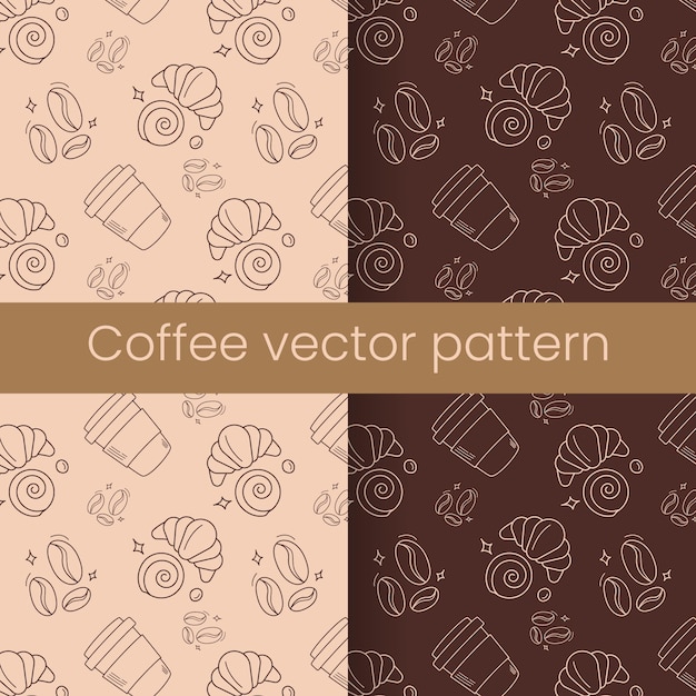 Elegant Coffee-Themed Vector Pattern | Jiffy Designs