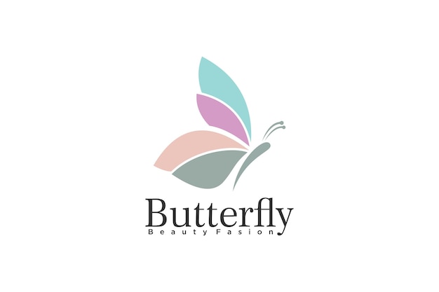 Vibrant Butterfly Emblem with Pastel Wings | Jiffy Designs