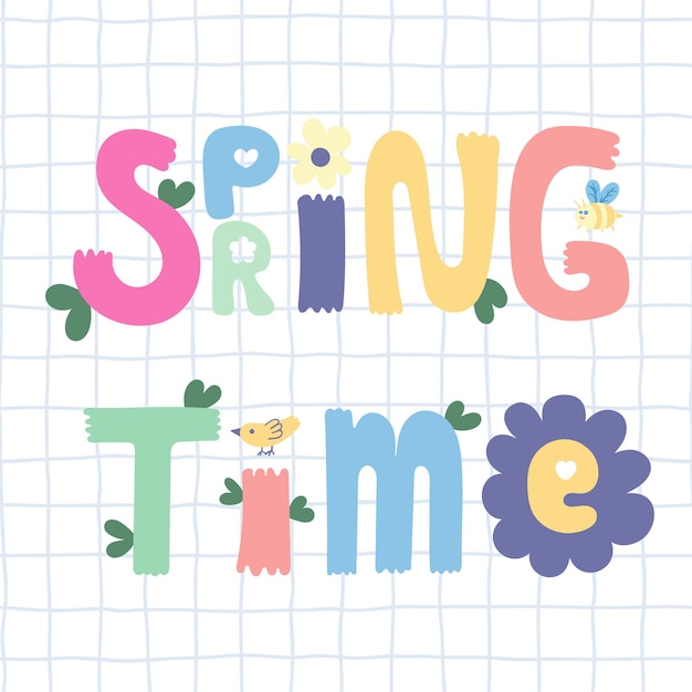 Vibrant and Playful Spring Time Lettering | Jiffy Designs