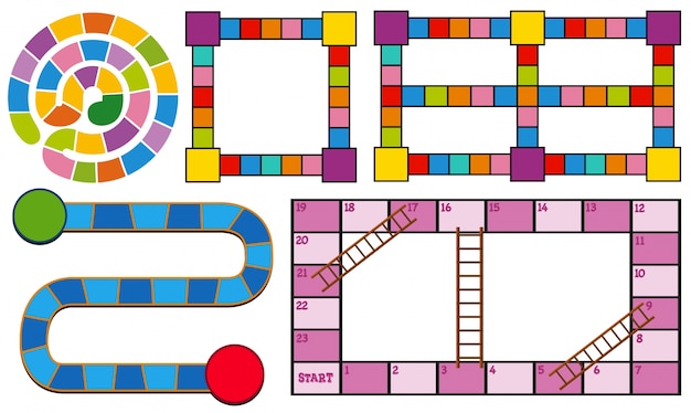 Vibrant Geometric Shapes and Patterns in Colorful Board Game Design ...