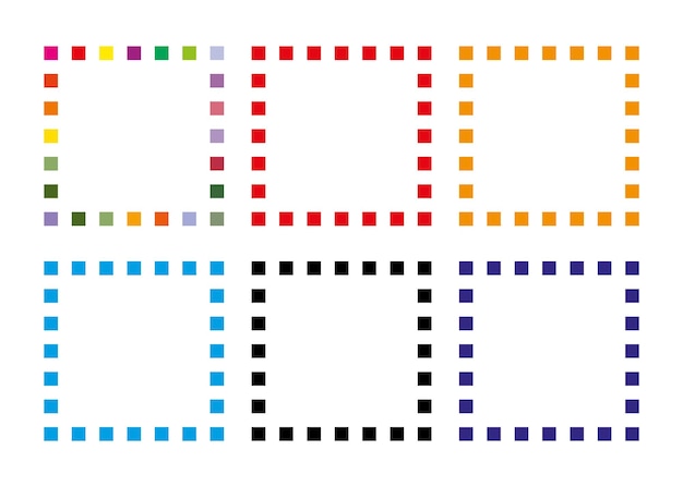 Vibrant Mosaic Frames with Diverse Color Squares | Jiffy Designs