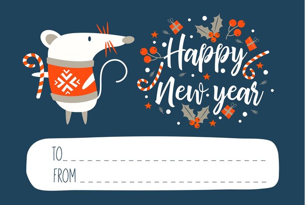 Festive Rat Celebrates the New Year with Cheer | Jiffy Designs