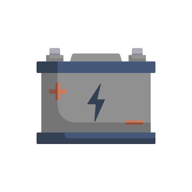 Powerful Car Battery with Lightning Bolt Symbols Jiffy Designs