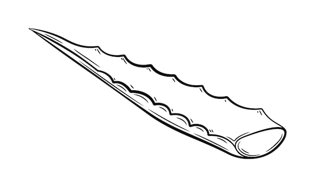 Sleek and Stylized Outline of a Shiny Razor Blade | Jiffy Designs