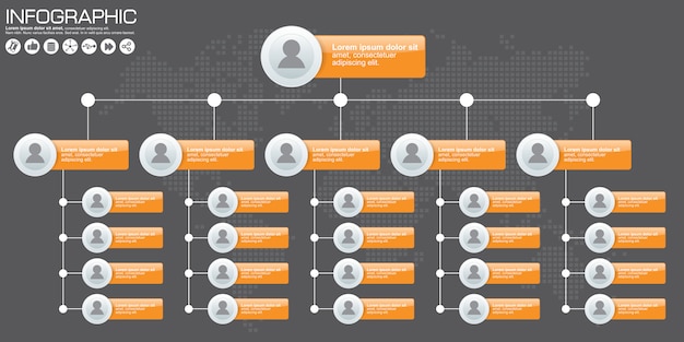 Organizational Structure Infographic with Silhouetted Profiles | Jiffy ...