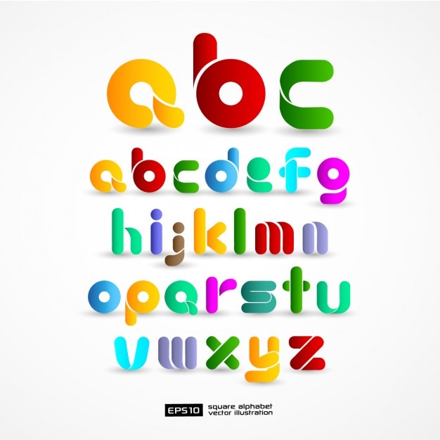 Vibrant 3D Alphabet Letters in Colorful Playful Style | Jiffy Designs