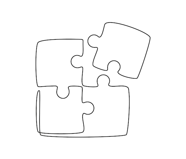 Interlocking Puzzle Pieces in Minimalist Design | Jiffy Designs