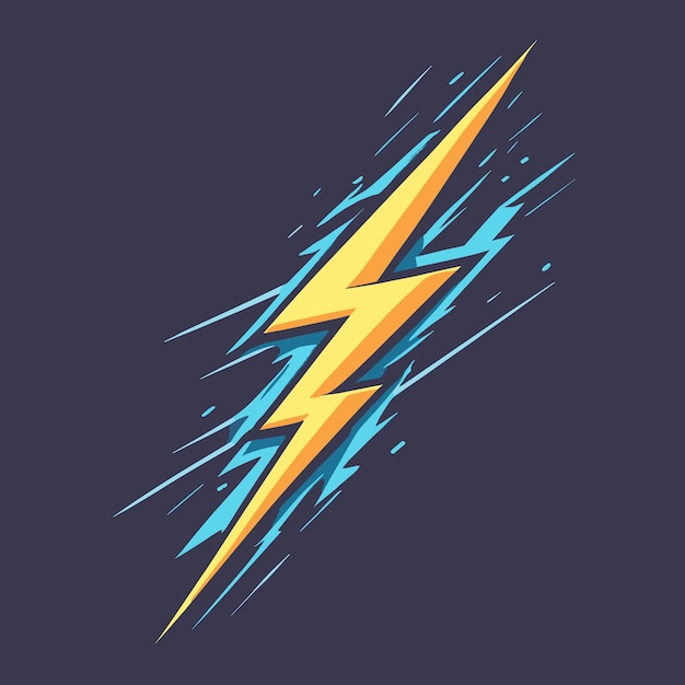 Vibrant Lightning Bolt Striking Against Dark Sky | Jiffy Designs