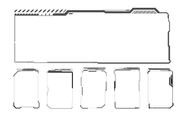 Sleek Futuristic Tech Frames with Minimalist Monochrome Design | Jiffy ...