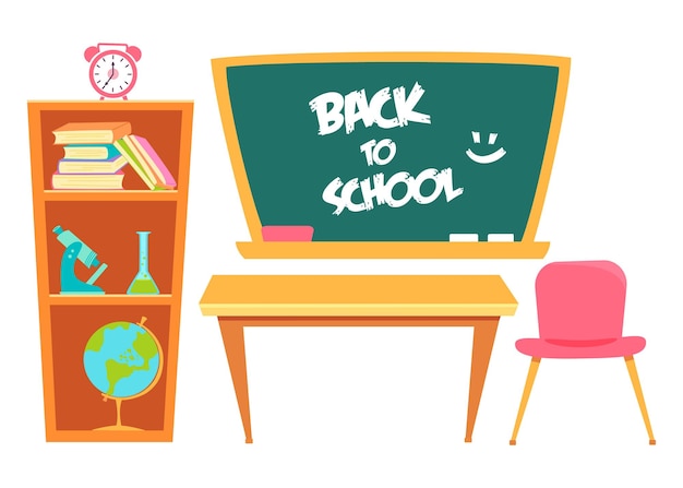 Vibrant Back to School Classroom Scene with Chalkboard | Jiffy Designs