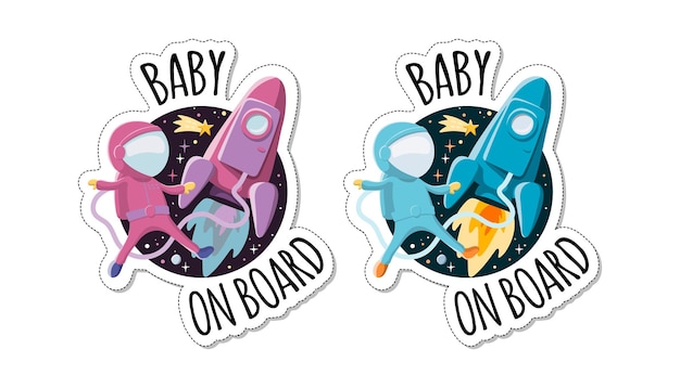 Vibrant Cosmic Sticker Designs for Baby's Space Adventure | Jiffy Designs