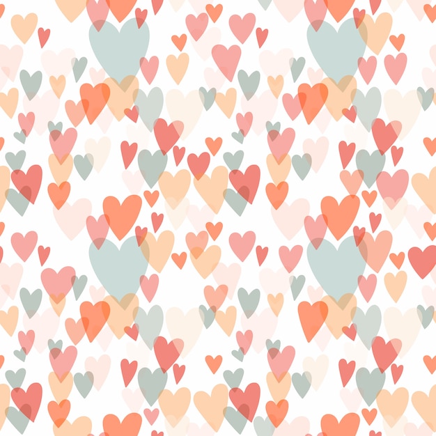 Vibrant Heart-Shaped Pattern in Pastel Tones | Jiffy Designs