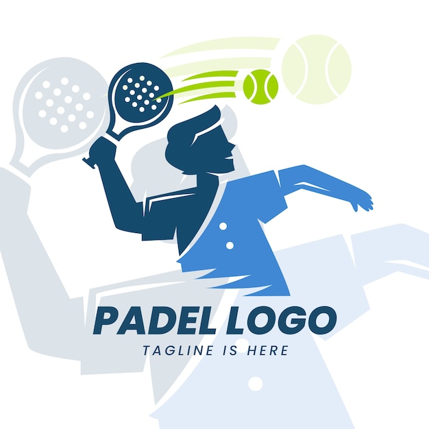 Dynamic Padel Player Silhouette with Vibrant Racket and Balls | Jiffy ...