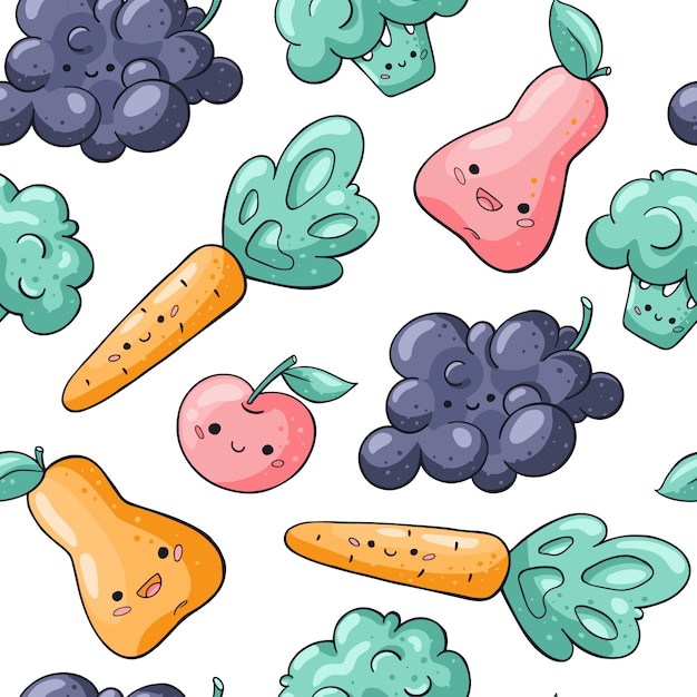 Playful Fruit and Vegetable Characters Pattern | Jiffy Designs
