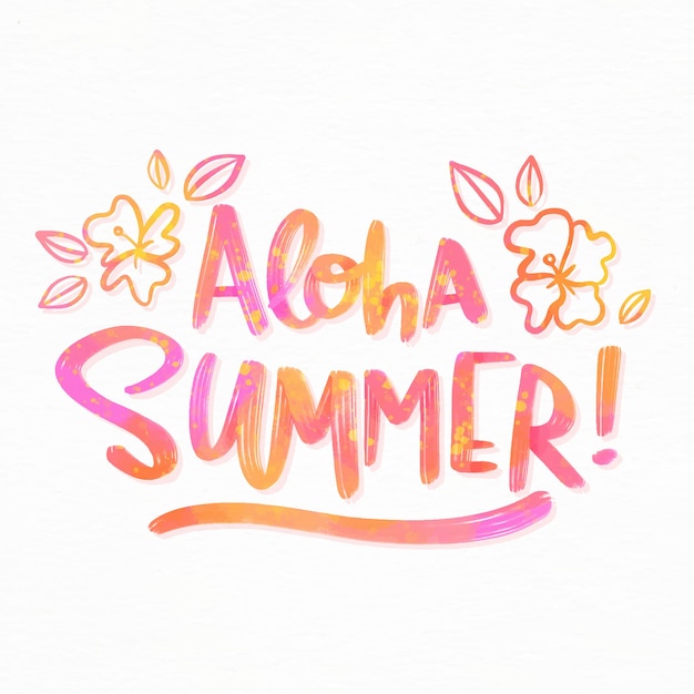 Vibrant Floral Lettering Celebrates Aloha Summer | Jiffy Designs