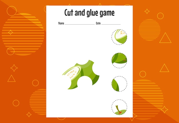 Engaging Cut-and-Glue Worksheet Featuring a Playful Rocket Design ...