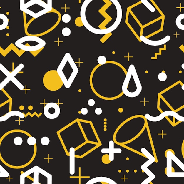 Vibrant Geometric Shapes and Symbols in Playful Composition | Jiffy Designs
