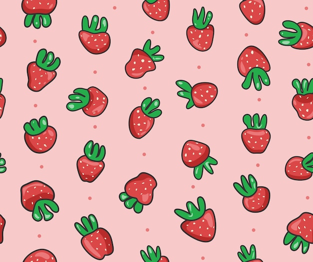 Delightful Strawberry Delight: A Vibrant Fruit Pattern | Jiffy Designs
