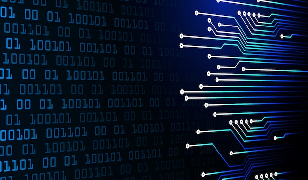 Captivating Digital Circuit Board with Flowing Binary Code | Jiffy Designs