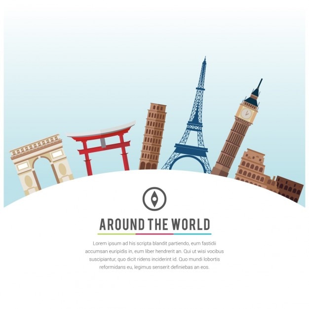 Iconic Landmarks from Around the World in Vibrant Illustration | Jiffy ...