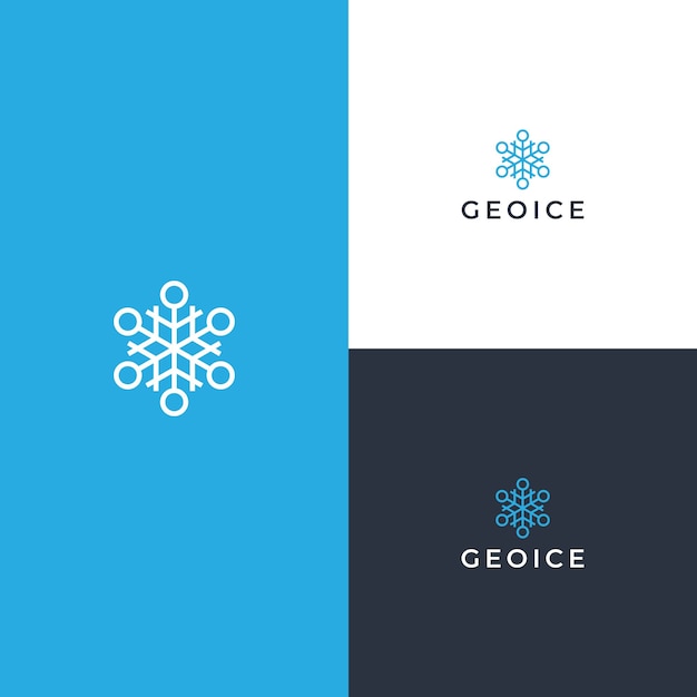 Elegant Snowflake Logo Design in Minimalist Style | Jiffy Designs