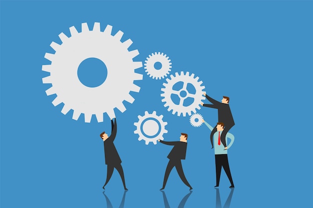 Teamwork and Collaboration: Gears of Progress in Motion | Jiffy Designs