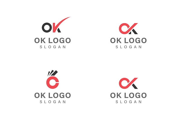 Minimalist 'OK' Logos with Stylized Checkmark Symbols | Jiffy Designs