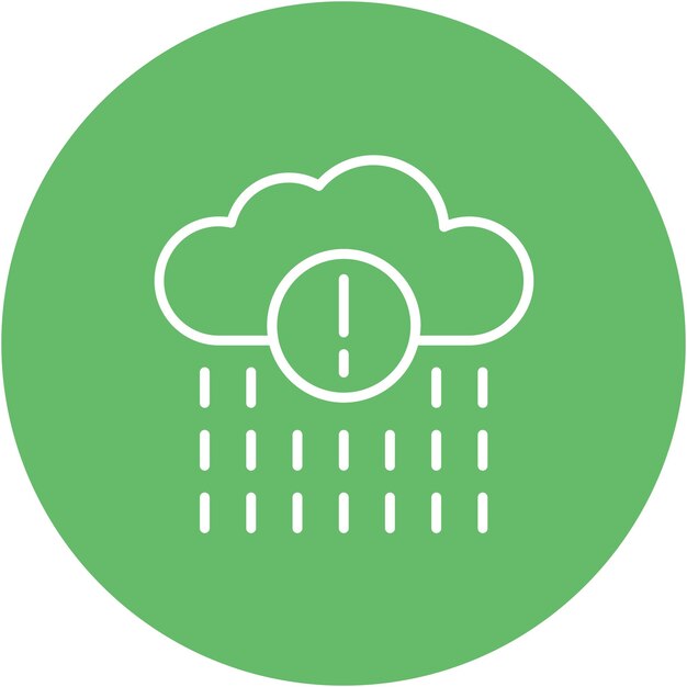 Rainy Cloud Icon Showcasing Precipitation | Jiffy Designs