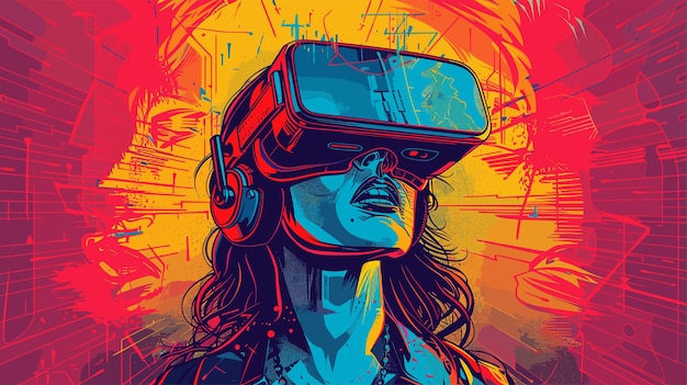 Immersive Virtual Reality Experience in Vibrant Neon Hues | Jiffy Designs