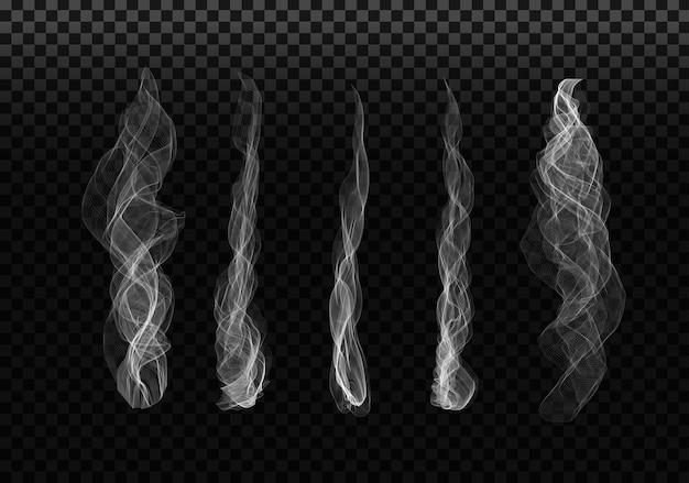 Ethereal Wisps of Smoke Swirling on Transparent Background | Jiffy Designs