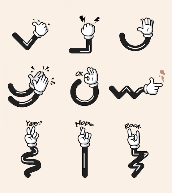 Expressive Gesture Icons: A Playful Hand-Drawn Collection | Jiffy Designs