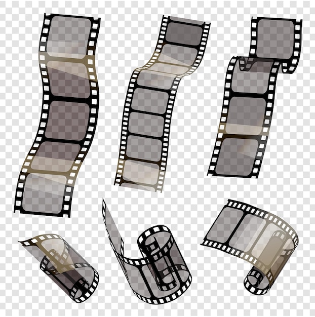 Vintage Film Reel Frames with Transparent Backgrounds | Jiffy Designs
