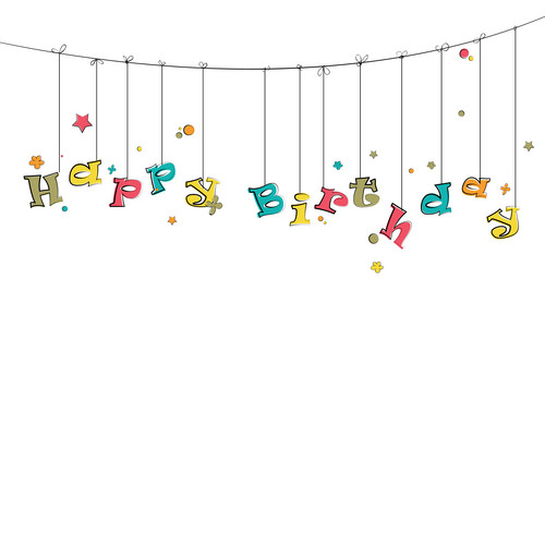 Phase Happy Birthday Hanging On The Rope | Jiffy Designs