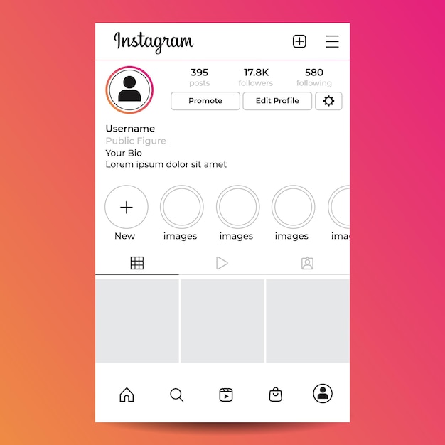 Vibrant Instagram Profile Template with Minimalist Design | Jiffy Designs