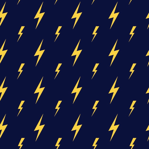 Vibrant Lightning Bolt Pattern on Navy Background | Jiffy Designs