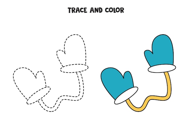 Playful Mitten Tracing and Coloring Activity | Jiffy Designs