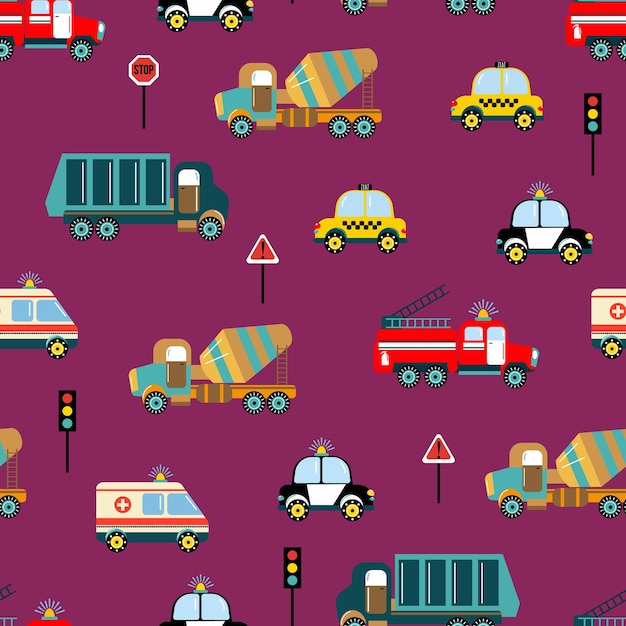 Vibrant Vehicles: A Playful Transportation Pattern | Jiffy Designs