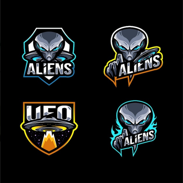 Captivating Collection of Alien-Themed Emblems and Logos | Jiffy Designs