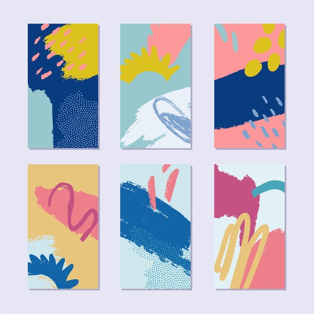 Vibrant Abstract Shapes and Textures in Playful Composition | Jiffy Designs